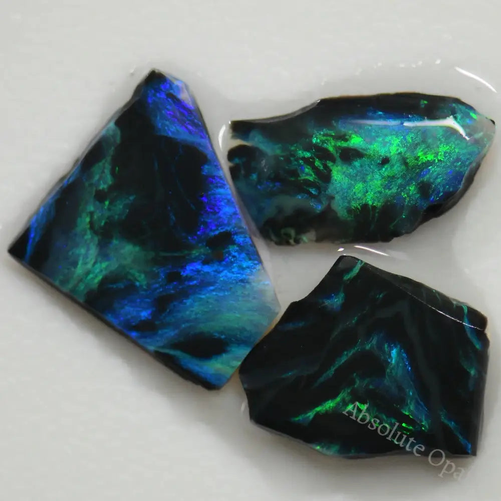 5.1 Cts Rough Black Opal Parcel Rubs Lightning Ridge Cmr