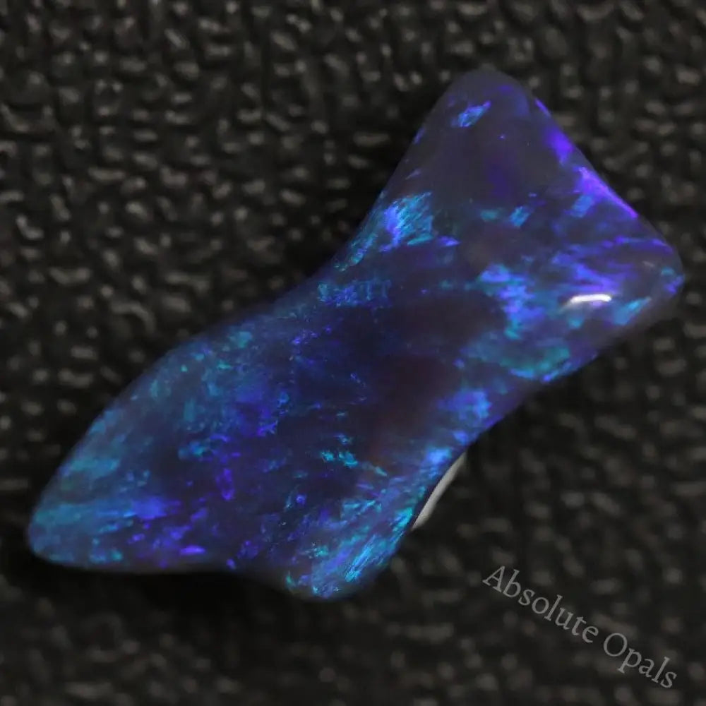 5.25 Cts Australian Black Opal Lightning Ridge Solid Carving Loose Stone