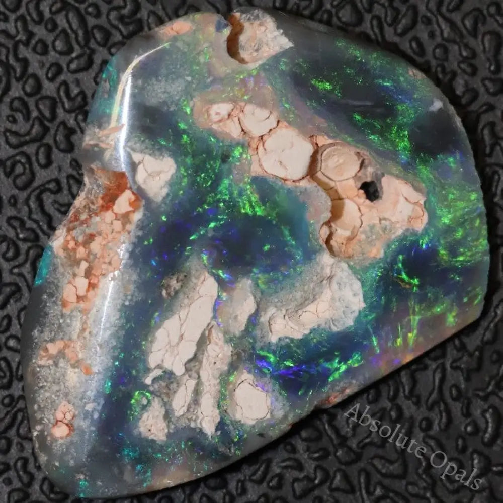5.30 Cts Australian Black Opal Rough Lightning Ridge Polished Specimen