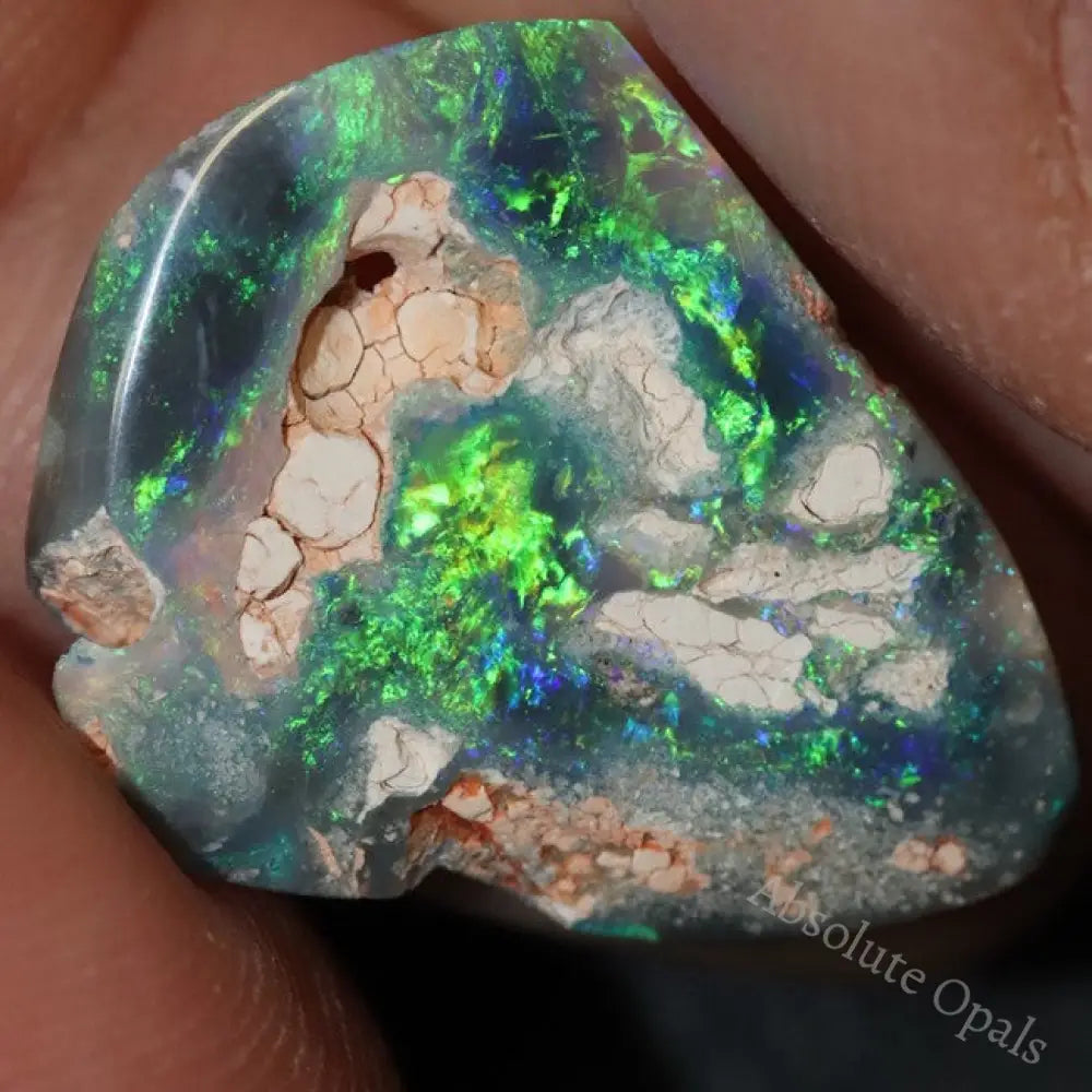 5.30 Cts Australian Black Opal Rough Lightning Ridge Polished Specimen