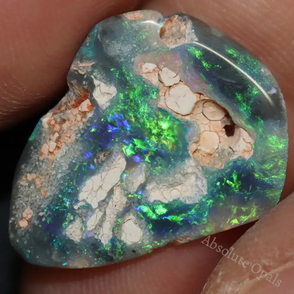 5.30 Cts Australian Black Opal Rough Lightning Ridge Polished Specimen