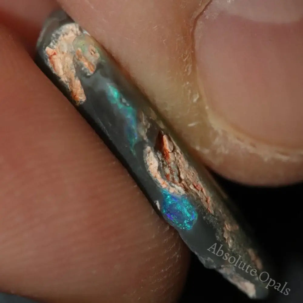 5.30 Cts Australian Black Opal Rough Lightning Ridge Polished Specimen