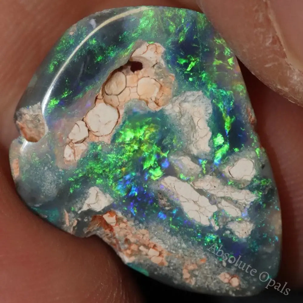 5.30 Cts Australian Black Opal Rough Lightning Ridge Polished Specimen