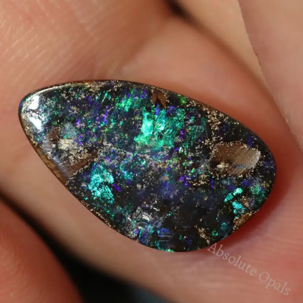 5.35 Cts Australian Boulder Opal Cut Loose Stone