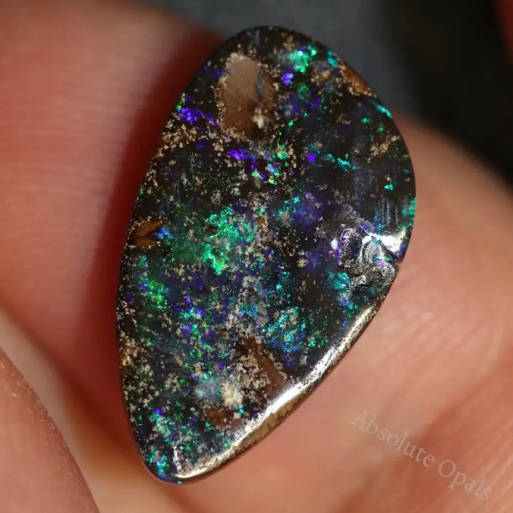 5.35 Cts Australian Boulder Opal Cut Loose Stone