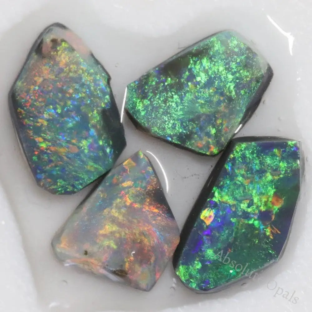 5.4 Cts Black Opal Rough Parcel Rubs 8.1-11.6X6.2-9.0X2.7-3.5Mm