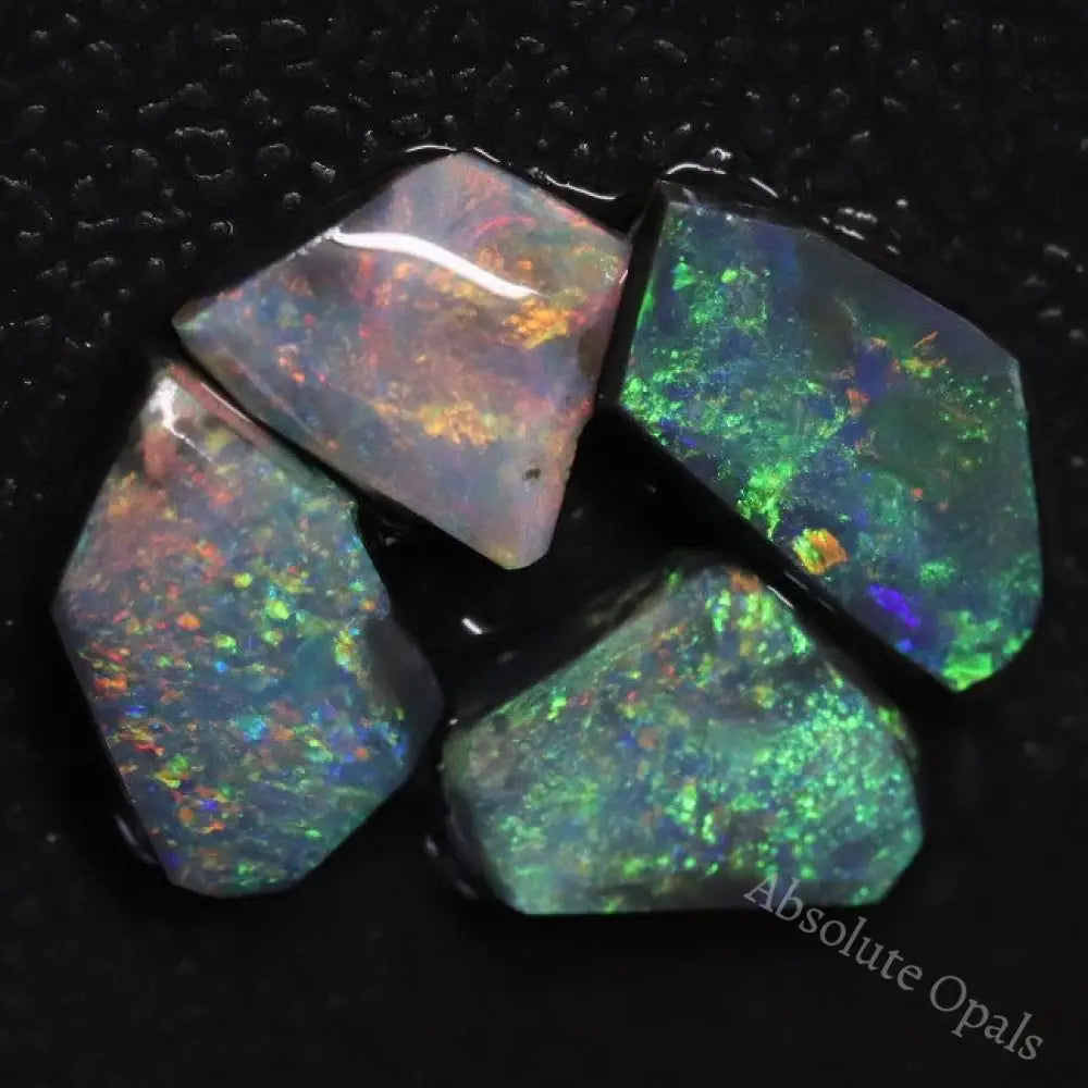 5.4 Cts Black Opal Rough Parcel Rubs 8.1-11.6X6.2-9.0X2.7-3.5Mm