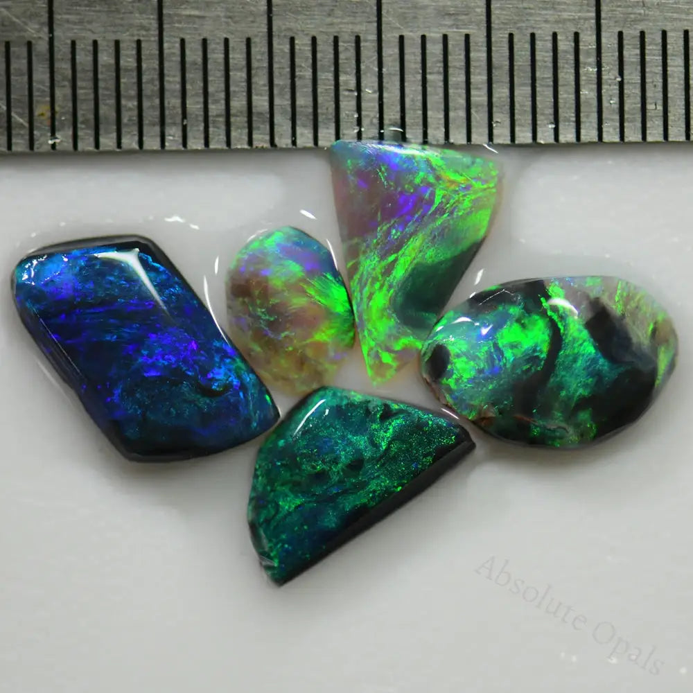 5.9 Cts Australian Rough Black Opal Parcel Rubs Lightning Ridge Cmr