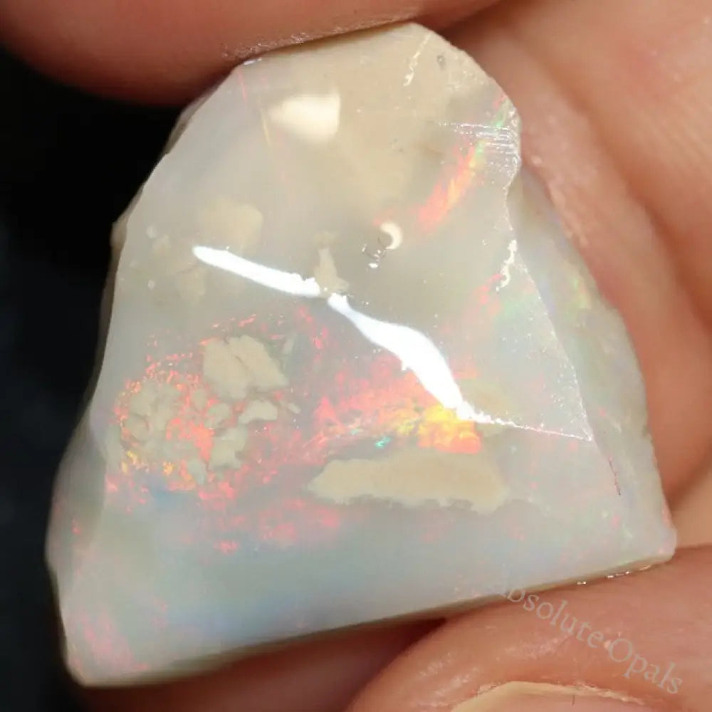 51.45 Cts Australian Solid Semi Black Opal Rough Seam Lightning Ridge Red Parcel