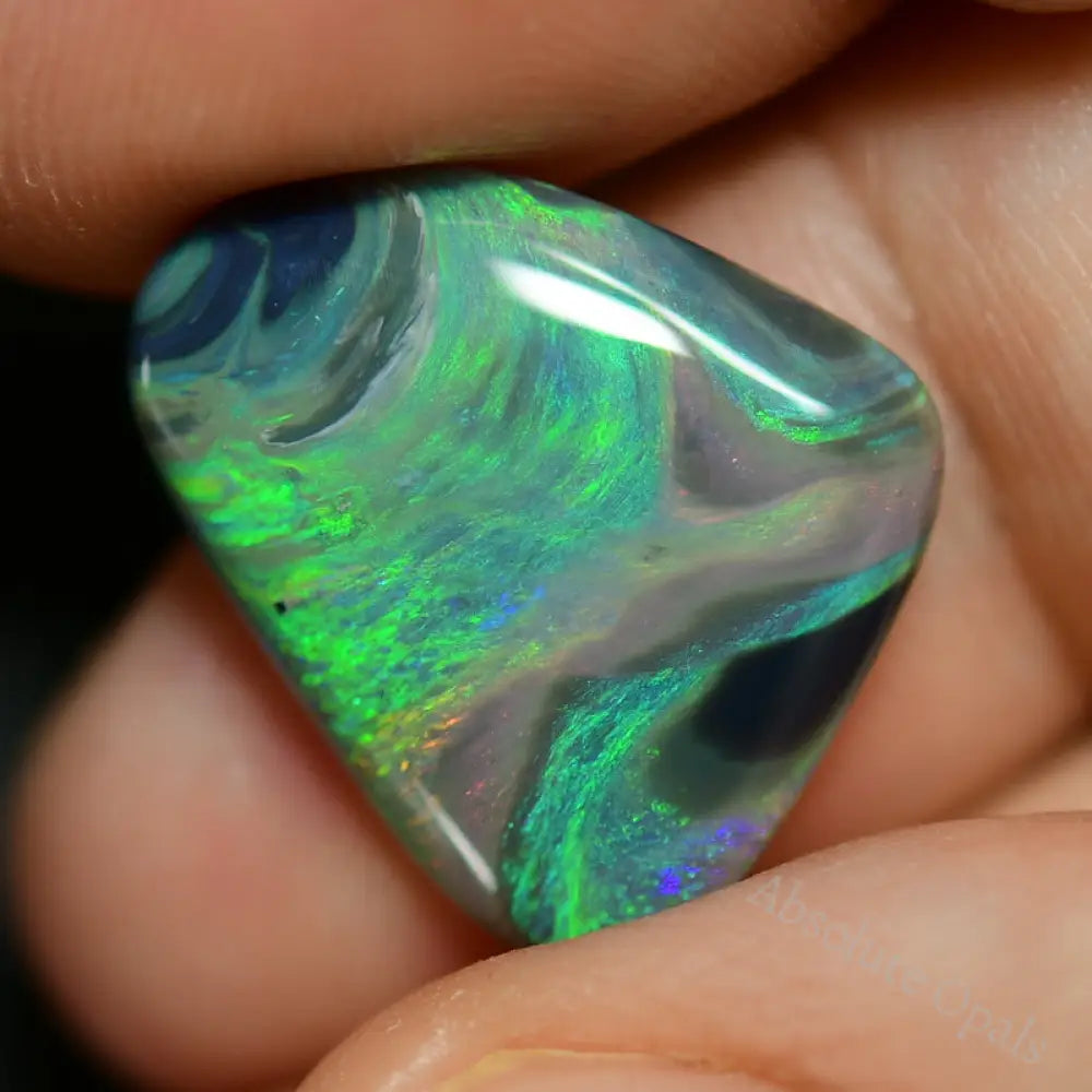 6.06 Cts Australian Black Opal Loose Cut Stone Lightning Ridge