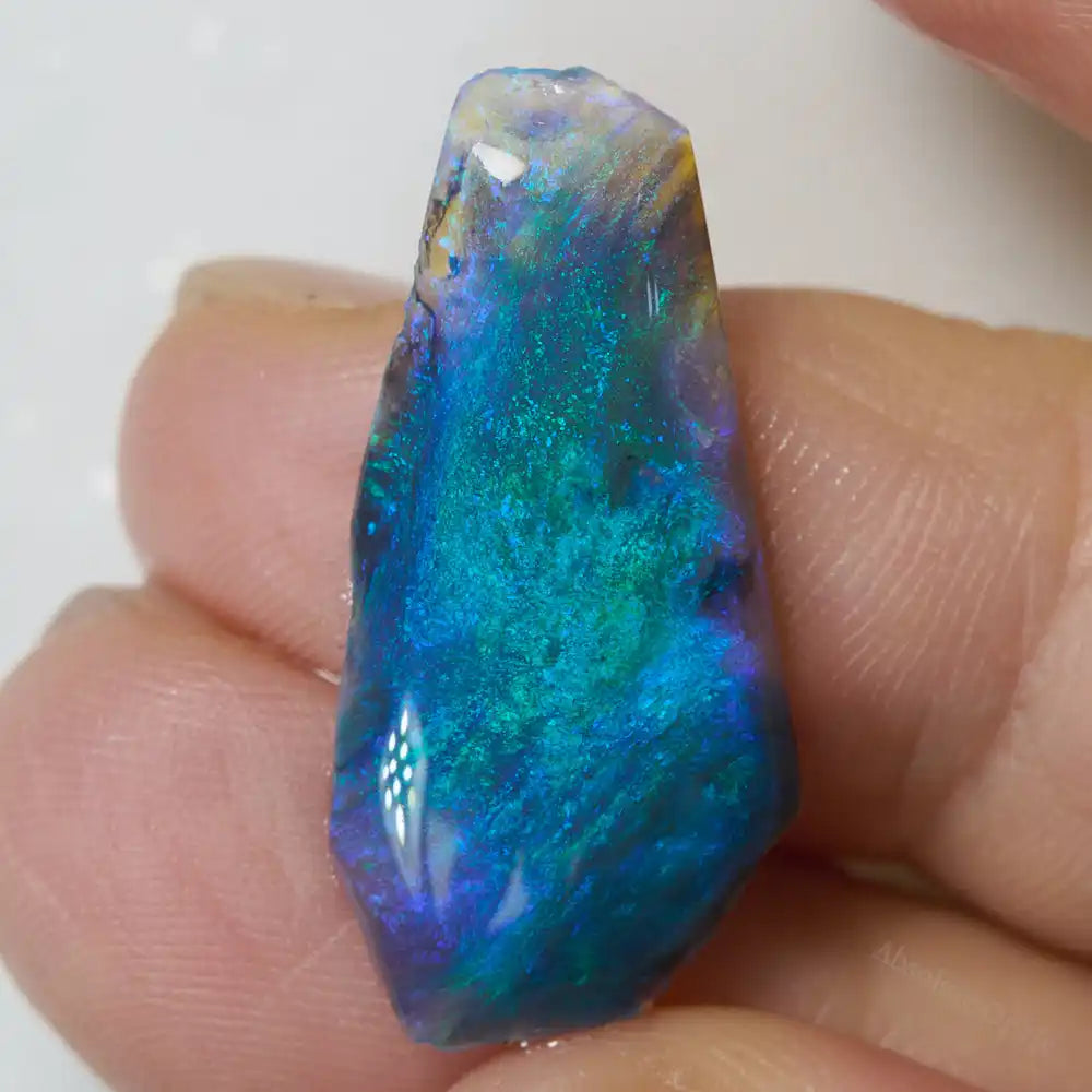 rough black opal