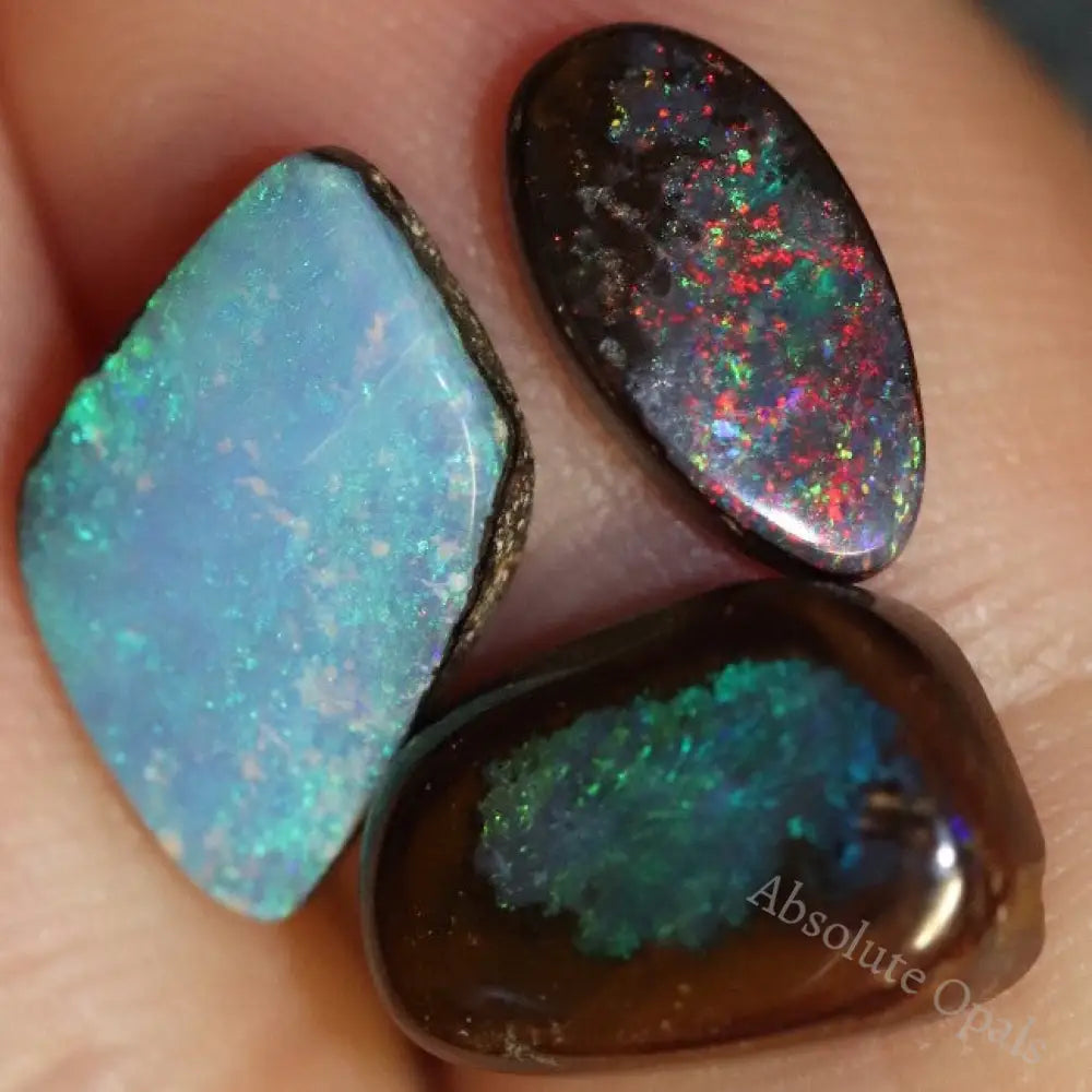 6.12 Cts Australian Boulder Opal Cut Loose Stone Parcel