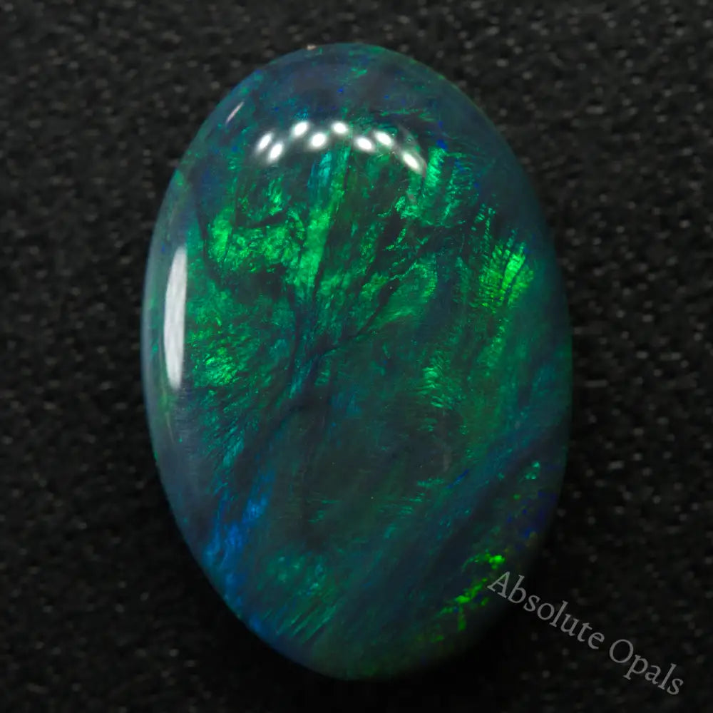 6.23 Cts Australian Black Opal Lightning Ridge Solid Stone