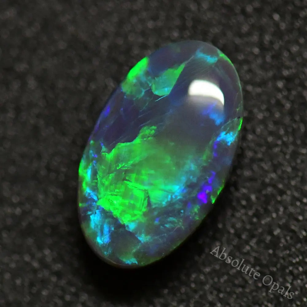 6.33 Cts Australian Black Opal Solid Lightning Ridge