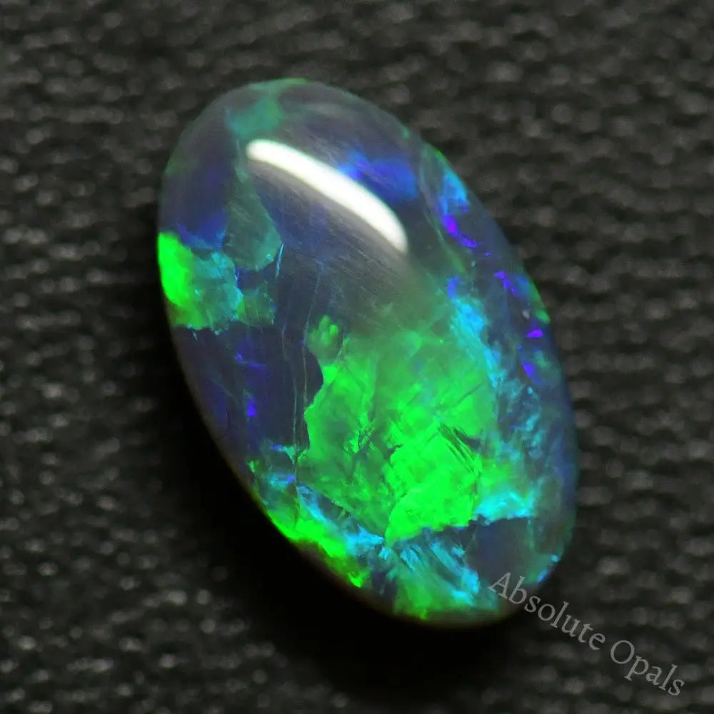 6.33 Cts Australian Black Opal Solid Lightning Ridge