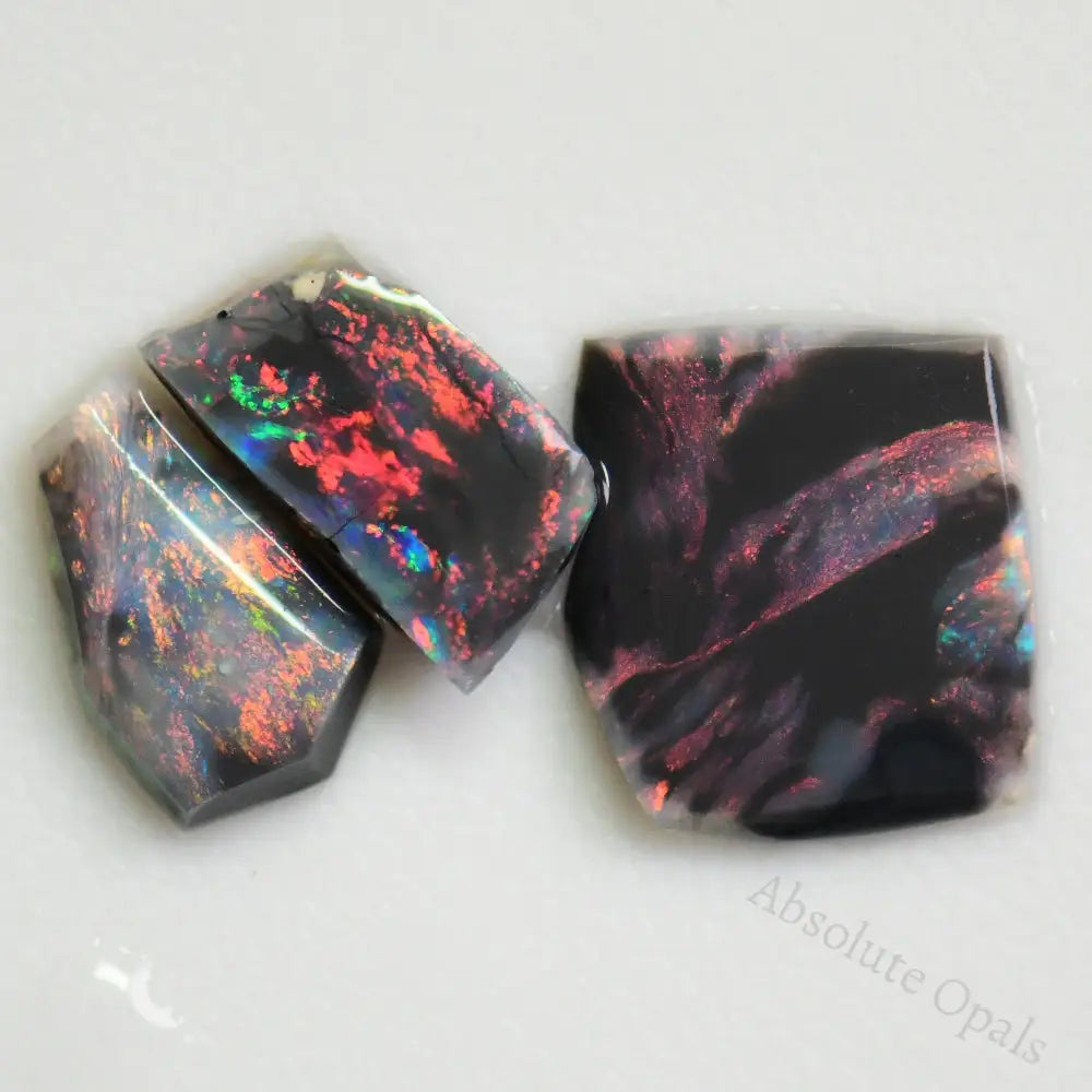 red Rough Black Opal