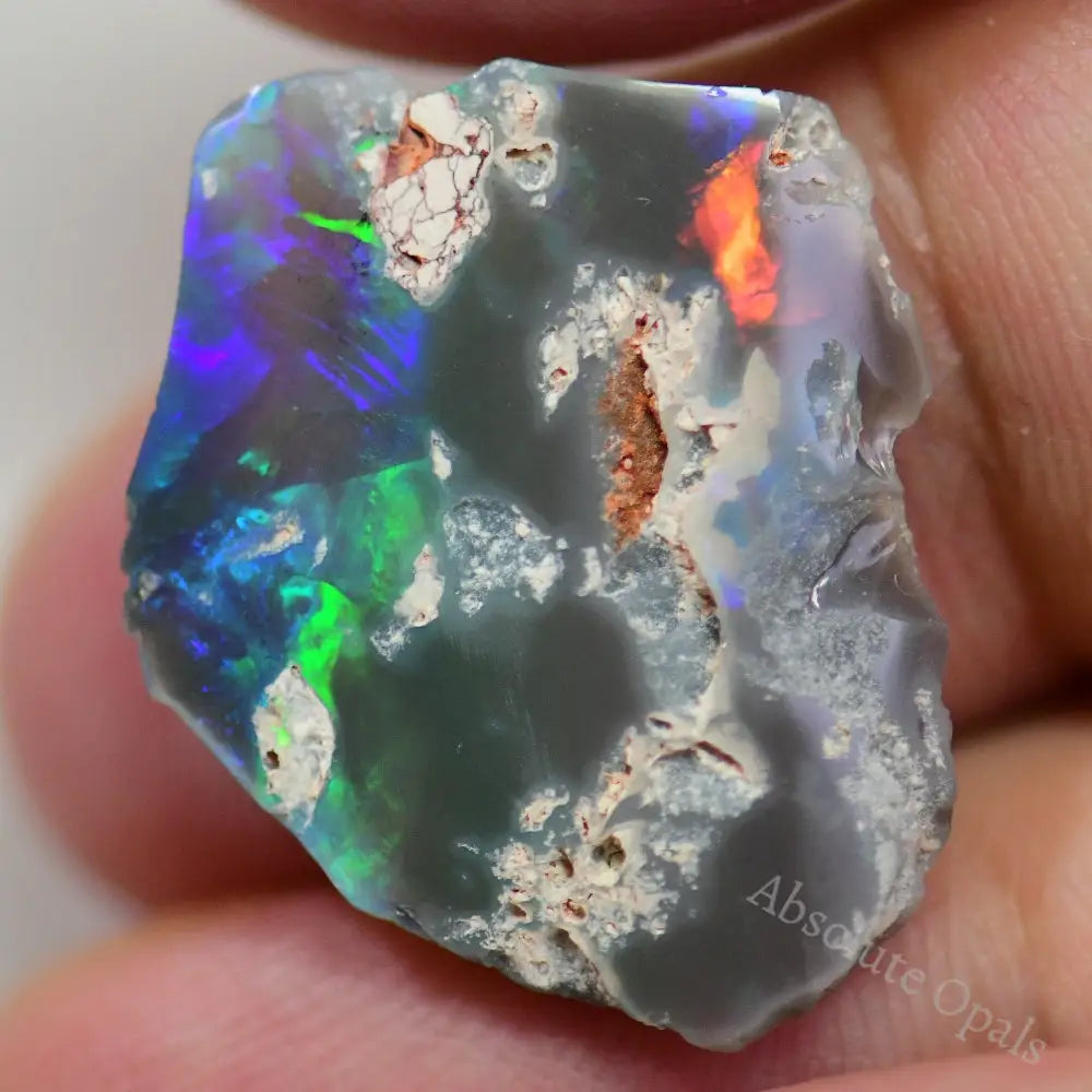 6.40 Cts Australian Opal Rough Lightning Ridge Polished Specimen Cmr