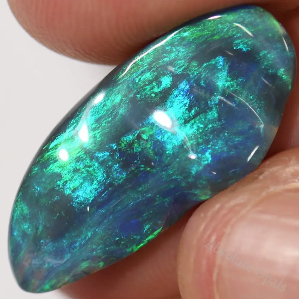 6.46 Cts Australian Black Solid Opal Carving Lightning Ridge Cmr