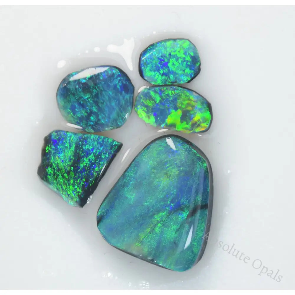 6.55 cts Rough Black Opal  Parcel Lightning Ridge Rubs CMR