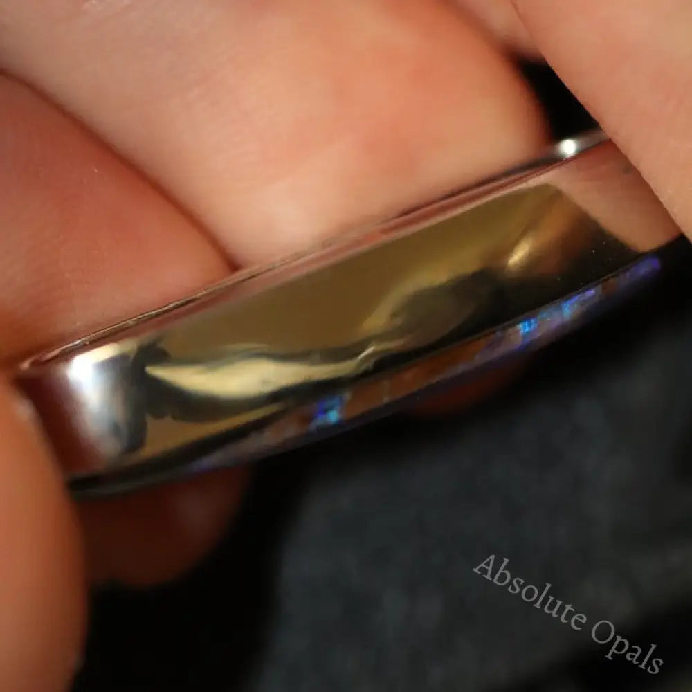 6.56 G Australian Boulder Opal With Silver Pendant: L 40.3 Mm Jewellery