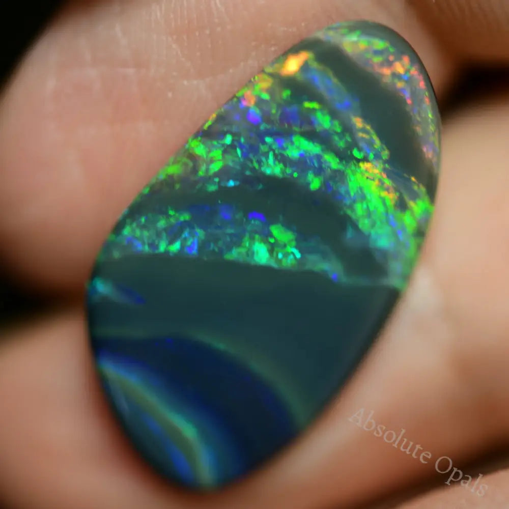 6.80 Cts Australian Black Opal Solid Loose Cut Stone Lightning Ridge