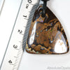 Australian Opal Boulder Drilled Leather Pendant Necklace