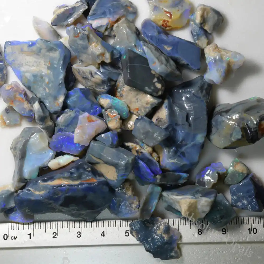 614 cts Rough Black Opal Parcel Lightning Ridge -Potch and Colour Rough Opal