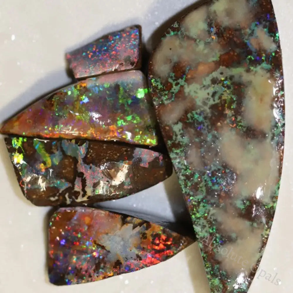 62.40 Cts Boulder Opal Rough Parcel Rubs