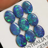 7.0 Cts Australian Opal Doublet Stone Cabochon 9Pcs