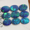 7.0 Cts Australian Opal Doublet Stone Cabochon 9Pcs