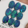7.0 Cts Australian Opal Doublet Stone Cabochon 9Pcs
