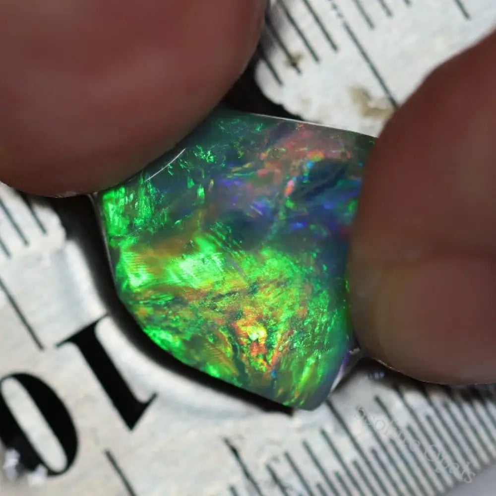 7.69 Cts Australian Solid Rough Opal Lightning Ridge Loose Rub