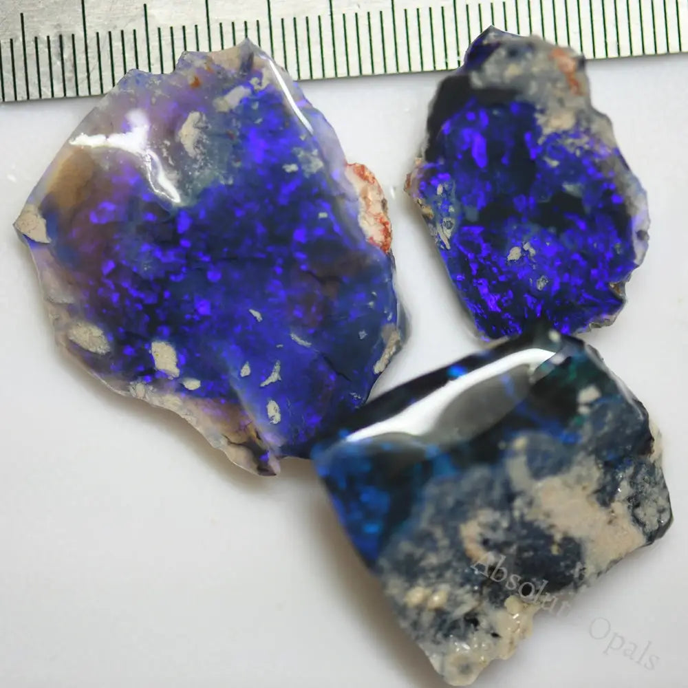 70 Cts Australian Black Rough Opal Parcel Lightning Ridge Cmr