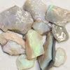 79.15 Cts Australian Solid Semi Black Opal Rough Lightning Ridge Parcel Green Blue Stones