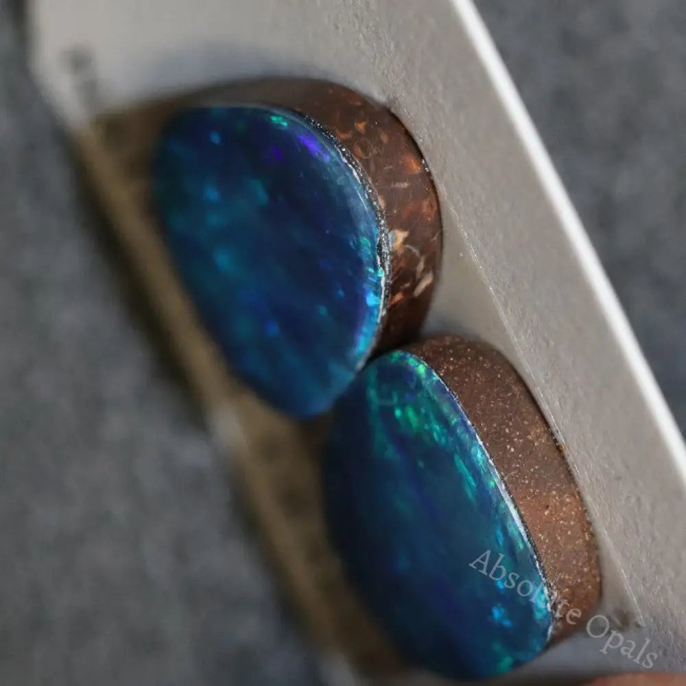 8.30 Cts Australian Opal Doublet Stone Cabochon 2Pcs
