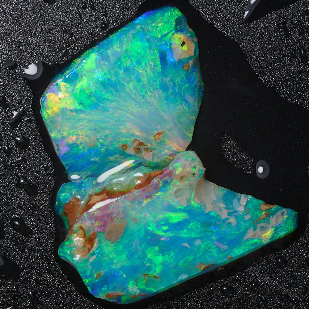 8.66 cts Rough Opal Lightning Ridge Thin For Doublet or Inlay Rough Opal