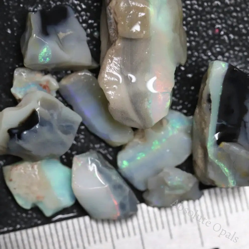 Australian Solid Semi Black Opal Rough, Lightning Ridge Parcel