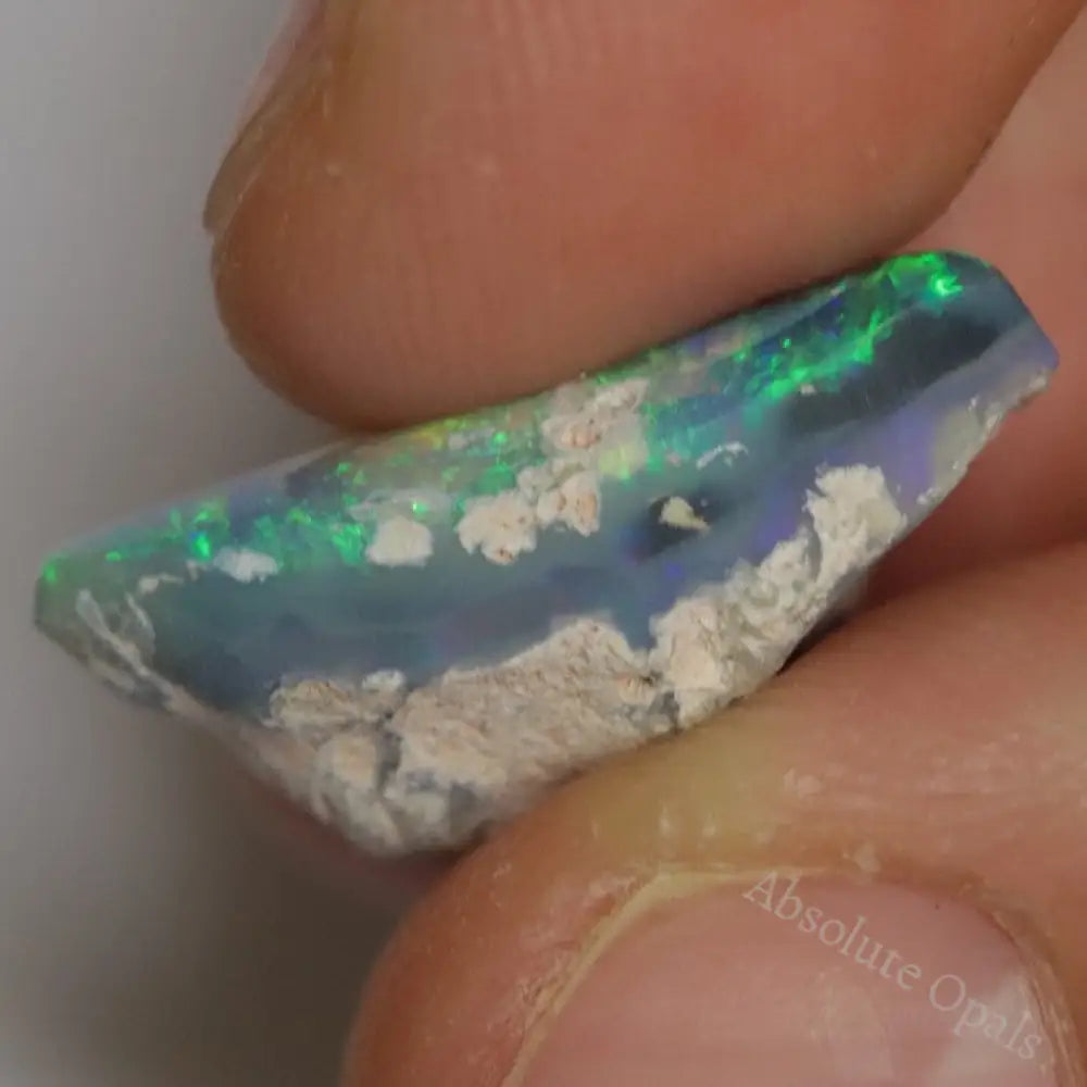 9.55 Cts Australian Semi Black Opal Rough Lightning Ridge Polished Specimen