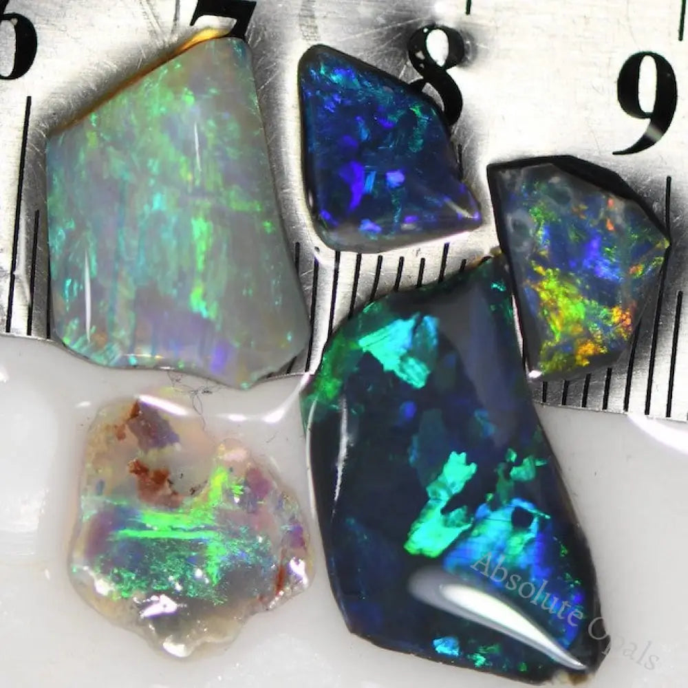 9.6 Cts Australian Rough Opal Parcel Rubs Lightning Ridge Cmr