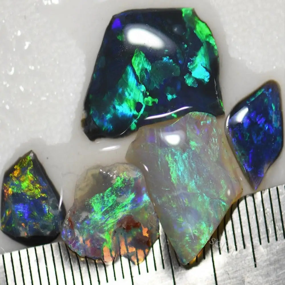 9.6 Cts Australian Rough Opal Parcel Rubs Lightning Ridge Cmr