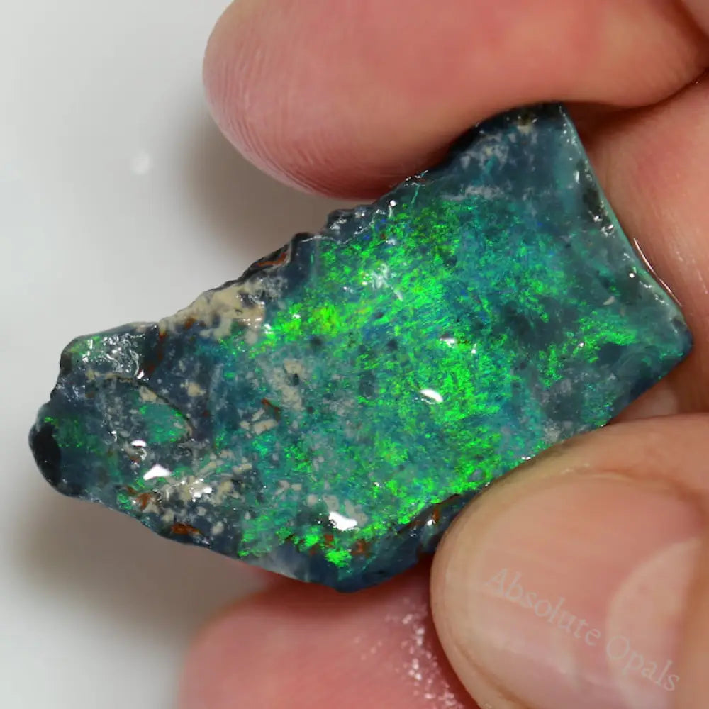 9.9 Cts Australian Rough Black Opal For Carving Lightning Ridge Cmr Single