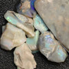 90.15 Cts Australian Solid Semi Black Opal Rough Lightning Ridge Parcel Red Green Blue Stones