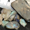 90.15 Cts Australian Solid Semi Black Opal Rough Lightning Ridge Parcel Red Green Blue Stones