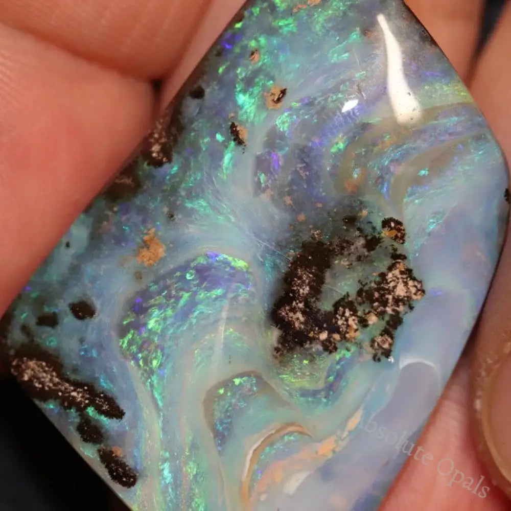 90.3 Cts Australian Boulder Opal Cut Loose Stone