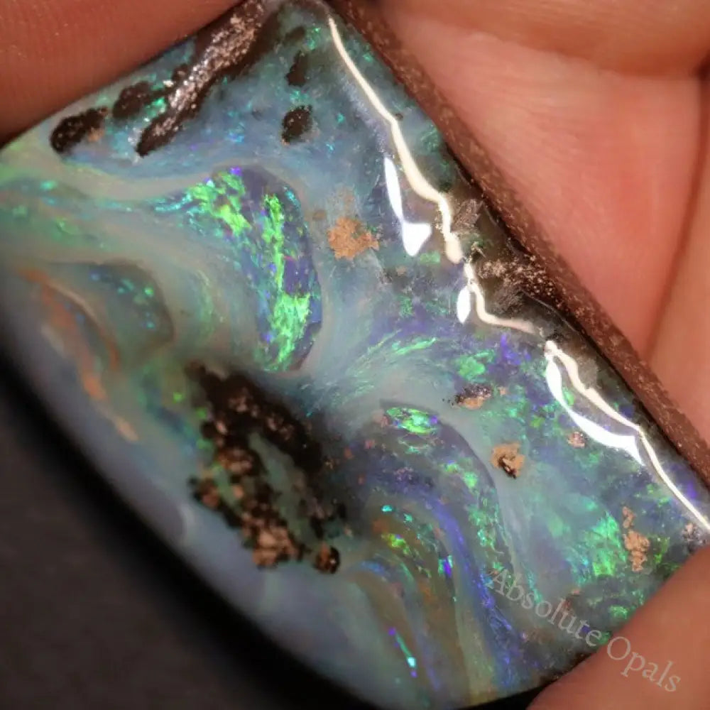 90.3 Cts Australian Boulder Opal Cut Loose Stone