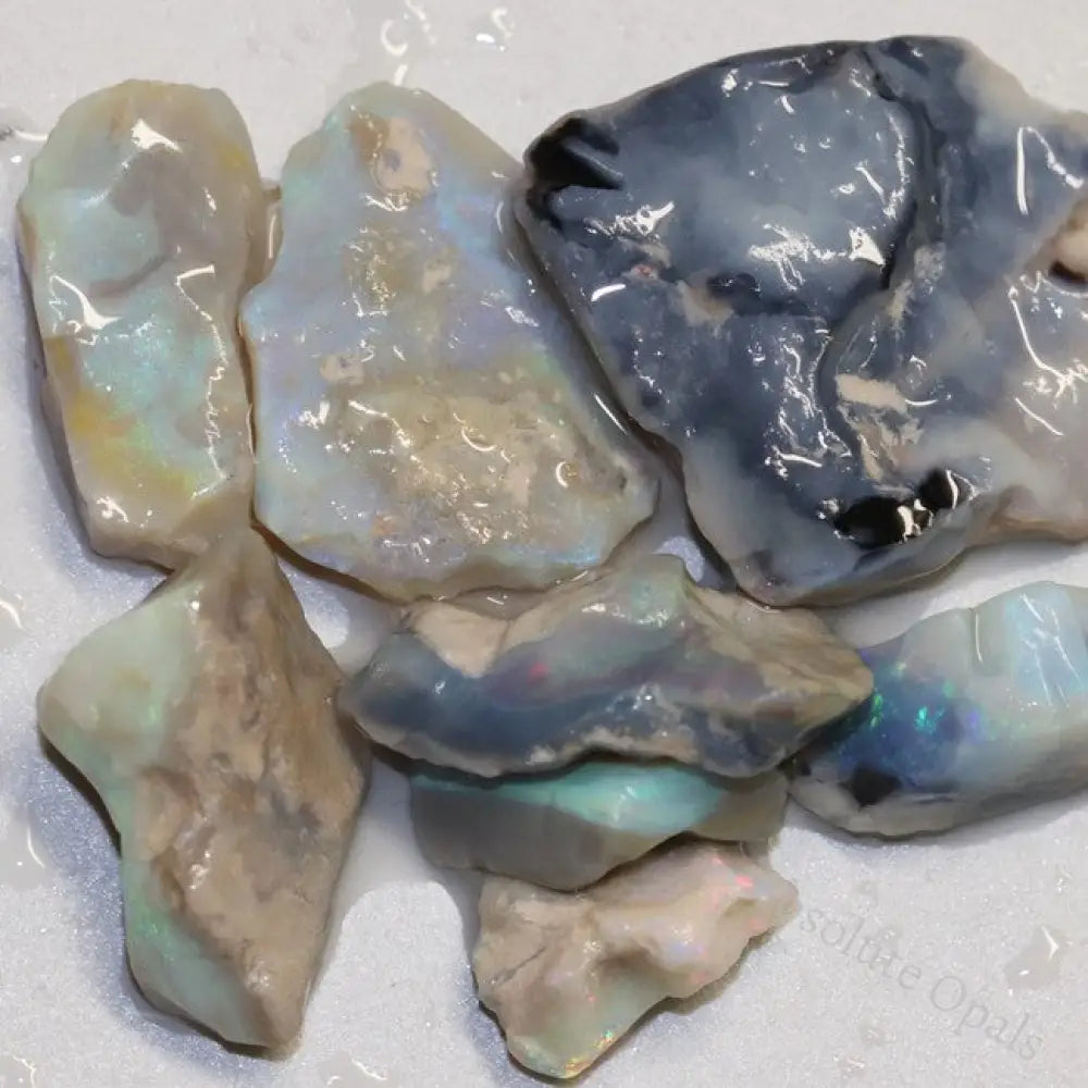 99.0 Cts Australian Solid Semi Black Opal Rough Lightning Ridge Parcel Stones