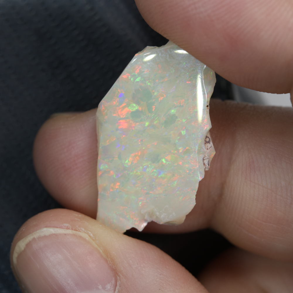 Polished opal specimen