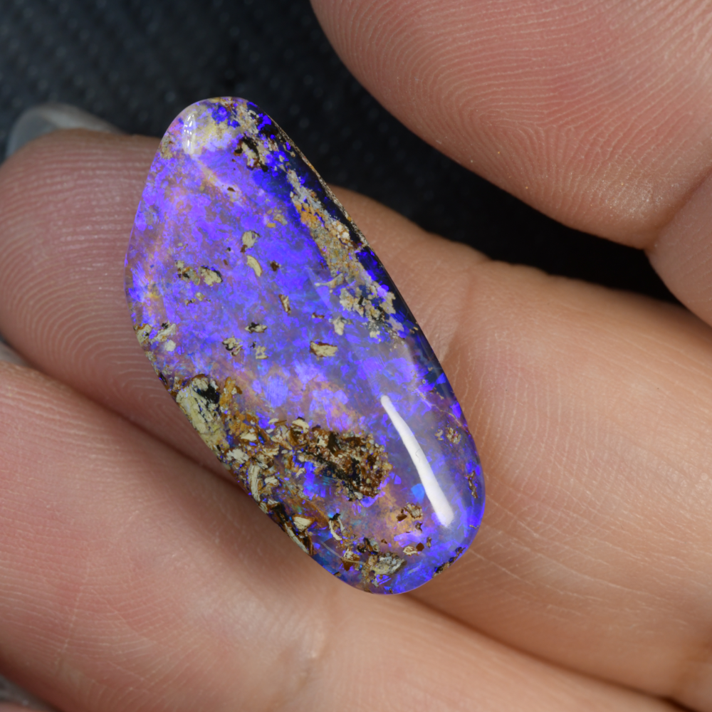 Cut Boulder Opal purple