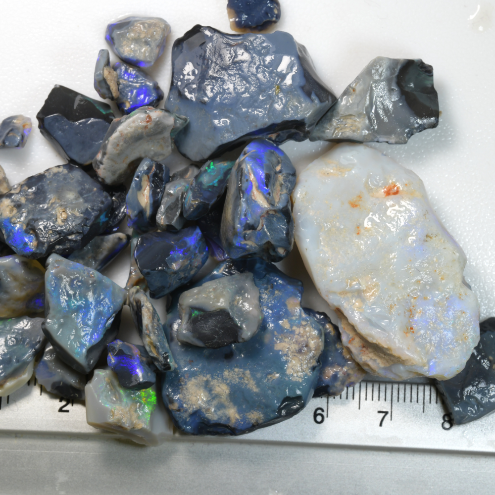 227 cts Rough Black Opal Parcel Lightning Ridge - Potch and Colour CMR