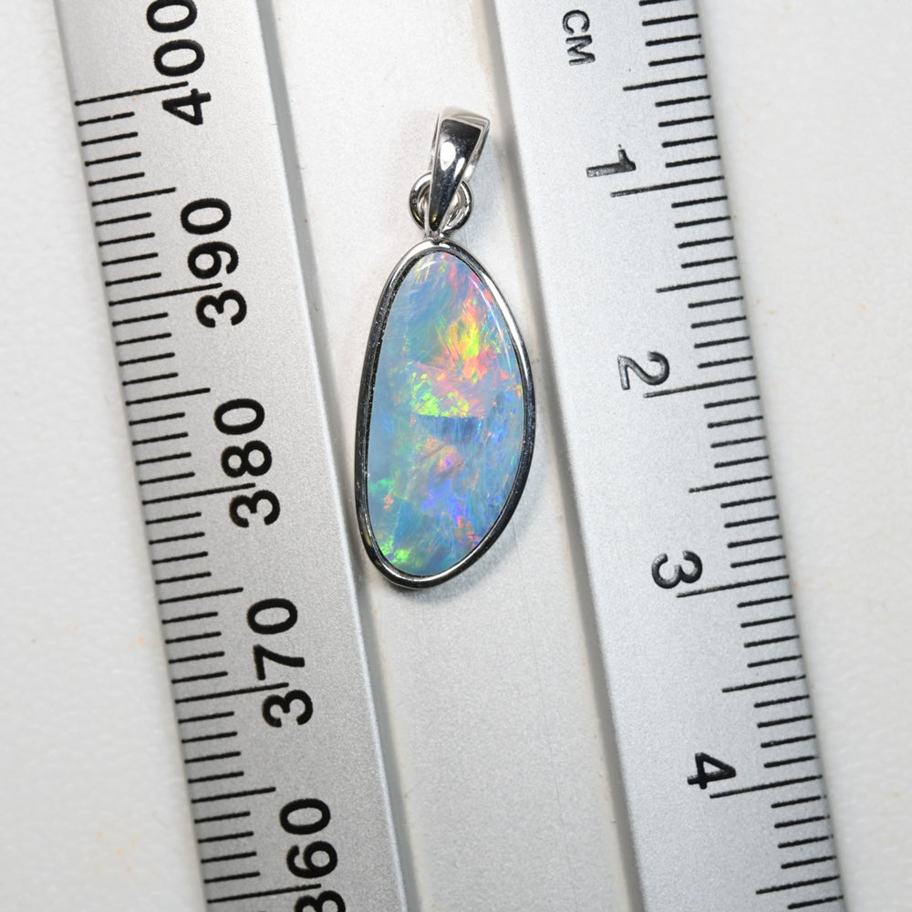 Australian Opal Doublet Pendant 14K GOLD 1.42g  L24.9 mm